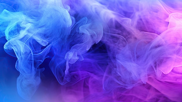 Blue and purple smoke background Generative AI