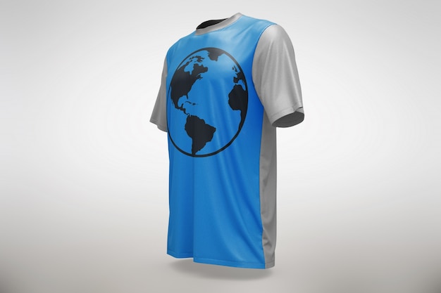 Blue t-shirt mock up