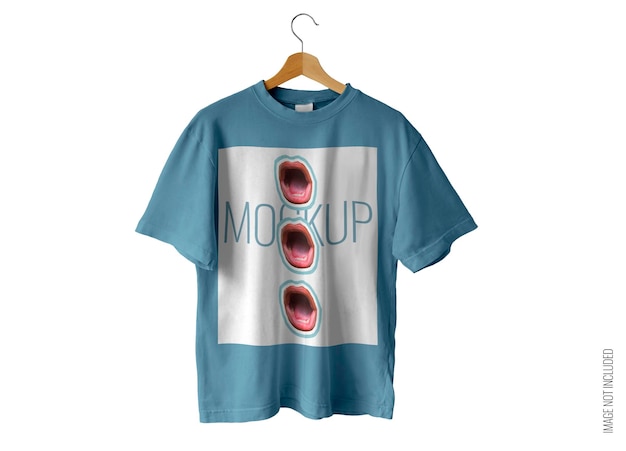 Blue t-shirt mockup