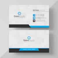 Free PSD blue and white business card