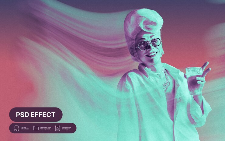 Free PSD blurred soul phot effect
