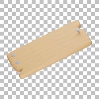 Board plank 3d illustration