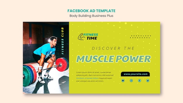 Body building facebook template