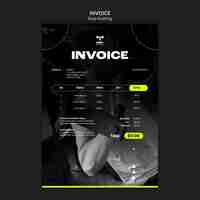 Free PSD body building invoice template