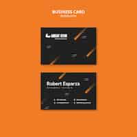 Free PSD body building training business card template