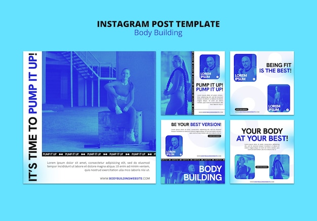 Body building training instagram posts