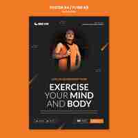 PSD gratuito modello del manifesto di formazione di body building