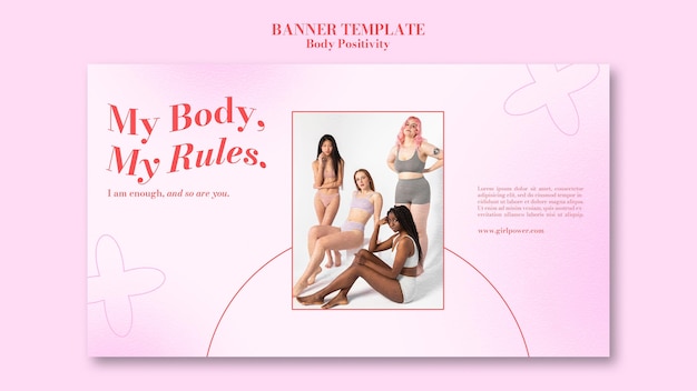 Body positive banner template