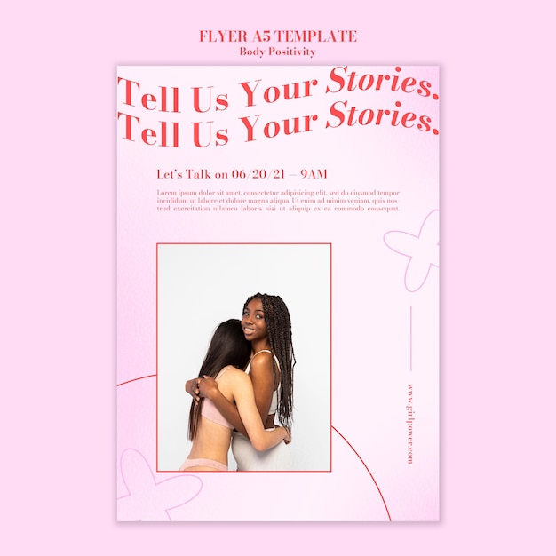 Body positive flyer template