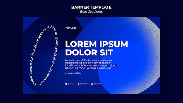 Bold gradients banner template