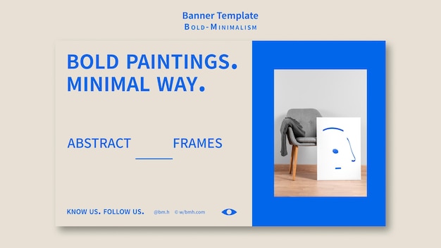 Free PSD bold-minimalism banner template