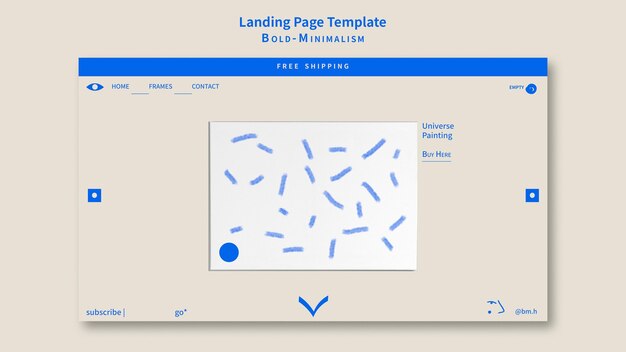 Bold-minimalism landing page template