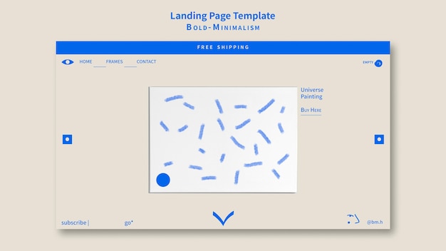 Bold-minimalism landing page template