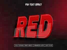 Free PSD bold red text efefct