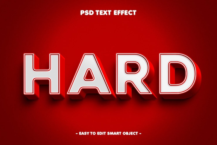 Free PSD bold text effect