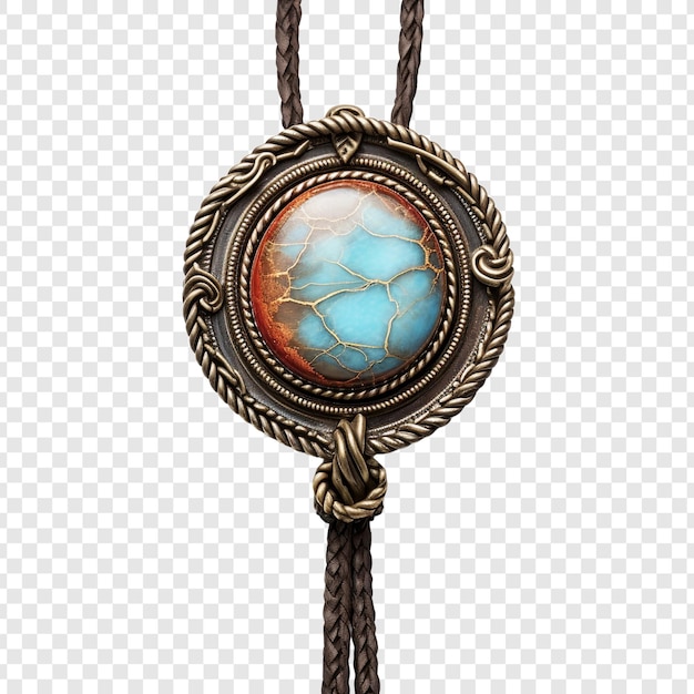 Bolo tie jewellery isolated on transparent background