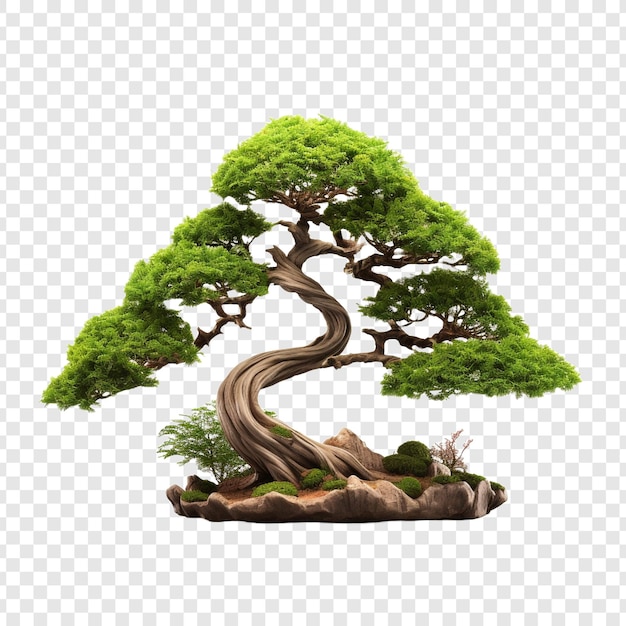 Bonsai tree isolated on transparent background