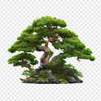 Free PSD bonsai tree isolated on transparent background