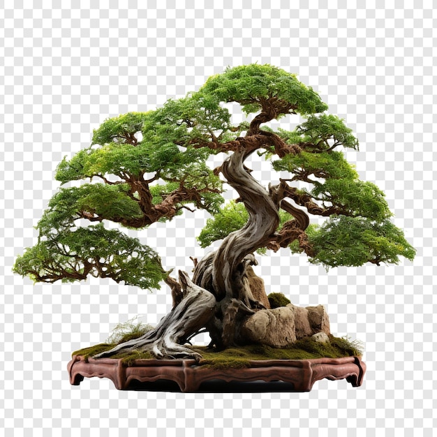 PSD gratuito albero dei bonsai isolato su sfondo trasparente