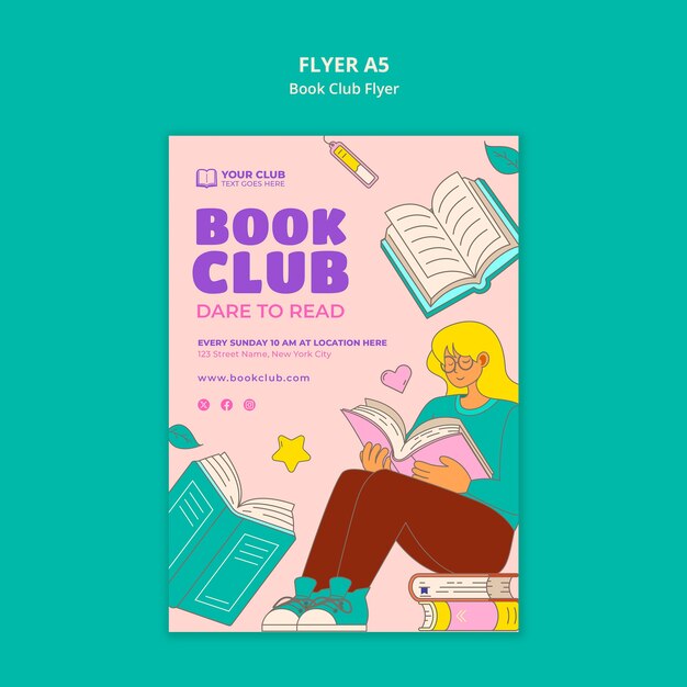 Дизайн шаблона книжного клуба