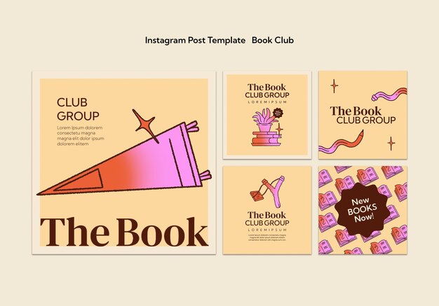 Дизайн шаблона книжного клуба