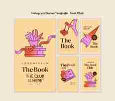 Free PSD book club template design