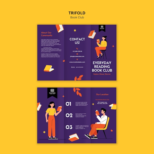 book club template design
