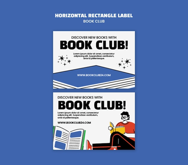 Free PSD book club template design