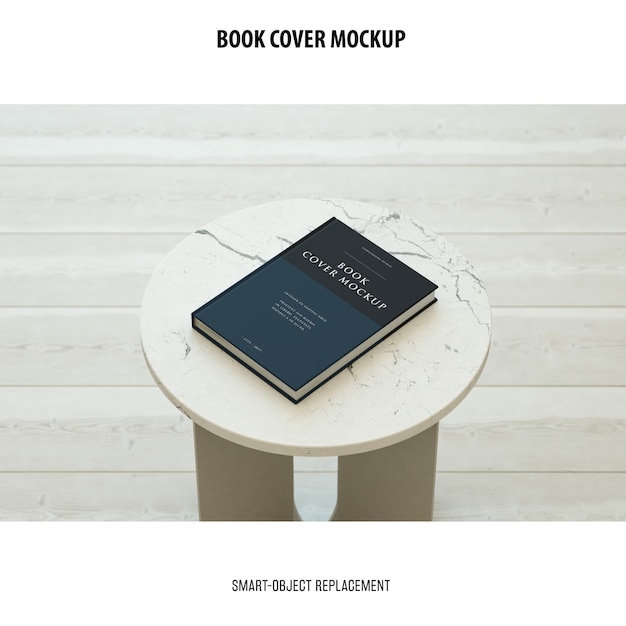 Free PSD book cover mockup