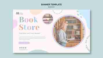 Free PSD bookstore promo banner template