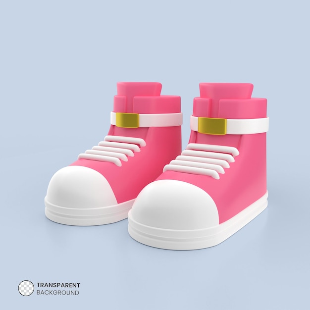 Бесплатный PSD Сапоги обувь икона изолированная 3d визуализация иллюстрация