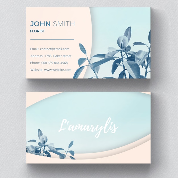 Botanic business card template