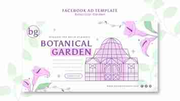 Free PSD botanical garden facebook template