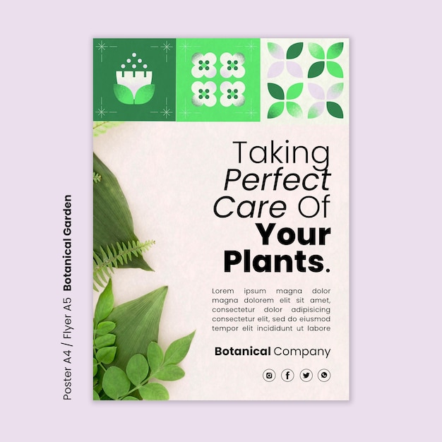 Botanical garden  poster template