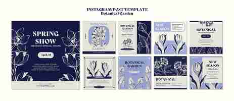 Free PSD botanical garden template design