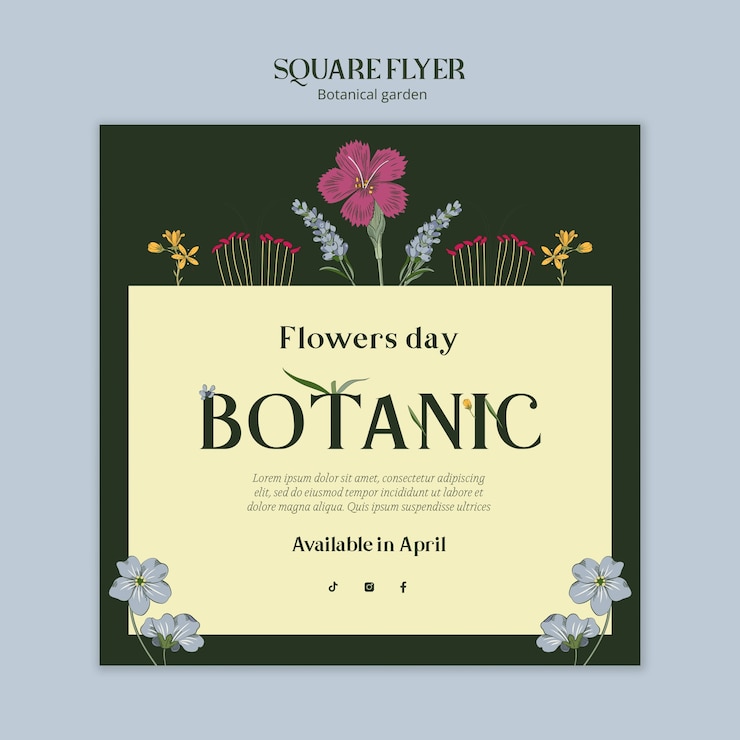 Free PSD botanical garden template design