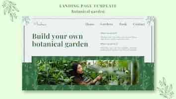 Free PSD botanical garden template design