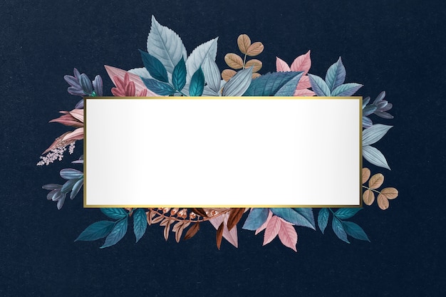 botanical golden frame