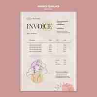 Free PSD botox filler clinic invoice template