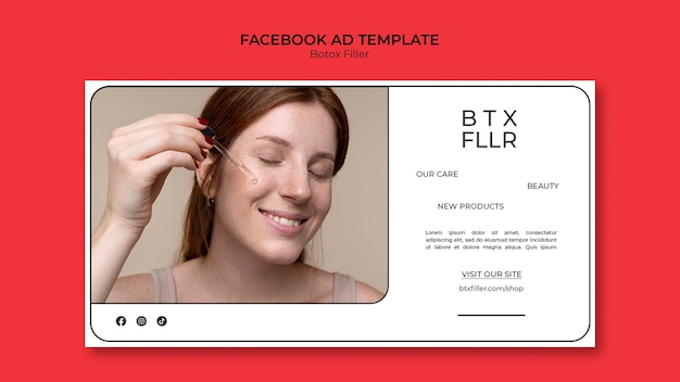 Botox filler facebook template