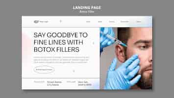 Free PSD botox filler landing page template