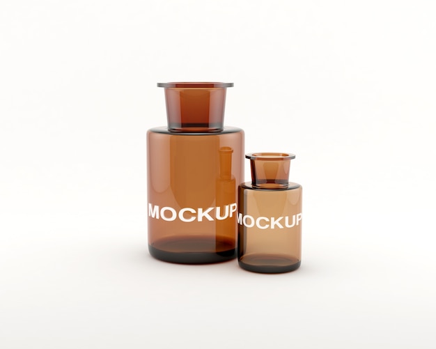 Bottles Mock Up Design: Free PSD Template for Website Mockups