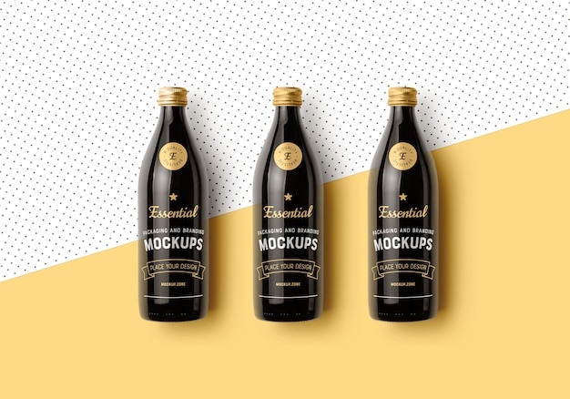 Download Cold brew coffee bottle mockup design | Free PSD File