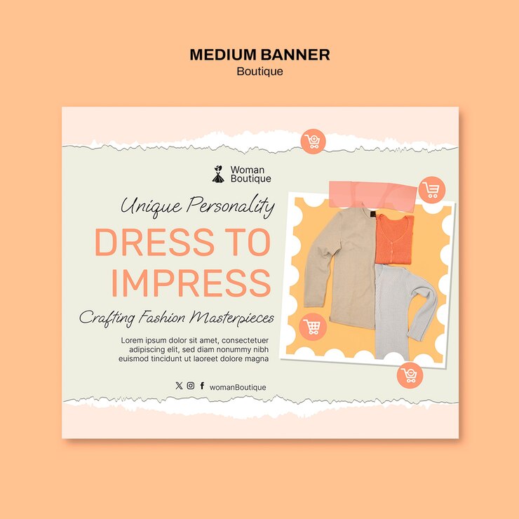 Free PSD boutique template design