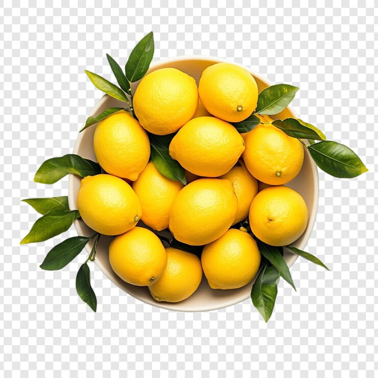 Free PSD a bowl of fresh lemons