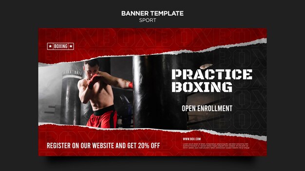 Box horizontal banner template