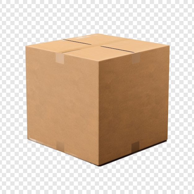 Бесплатный PSD Коробка изолирована на прозрачном фоне