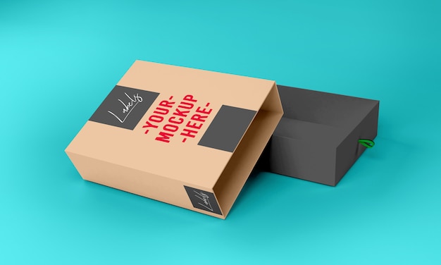 Download Box packaging mockup template | Premium PSD File