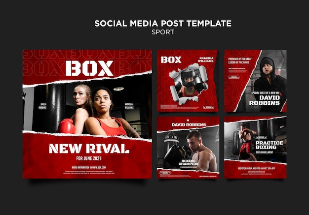 Free PSD box social media posts