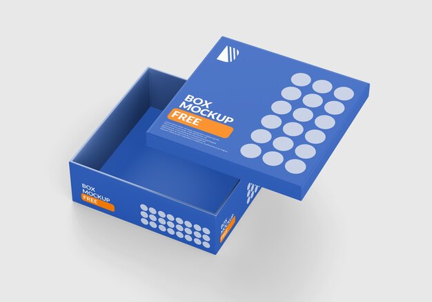 Download Premium PSD | Square box mockup design